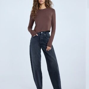 Agolde high waisted tapered jeans- BLUE not black